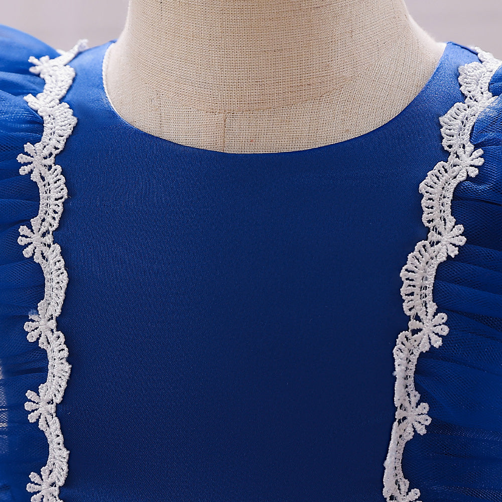 Round Neck Sleeveless Semi Sheer Fit & Flare Dress