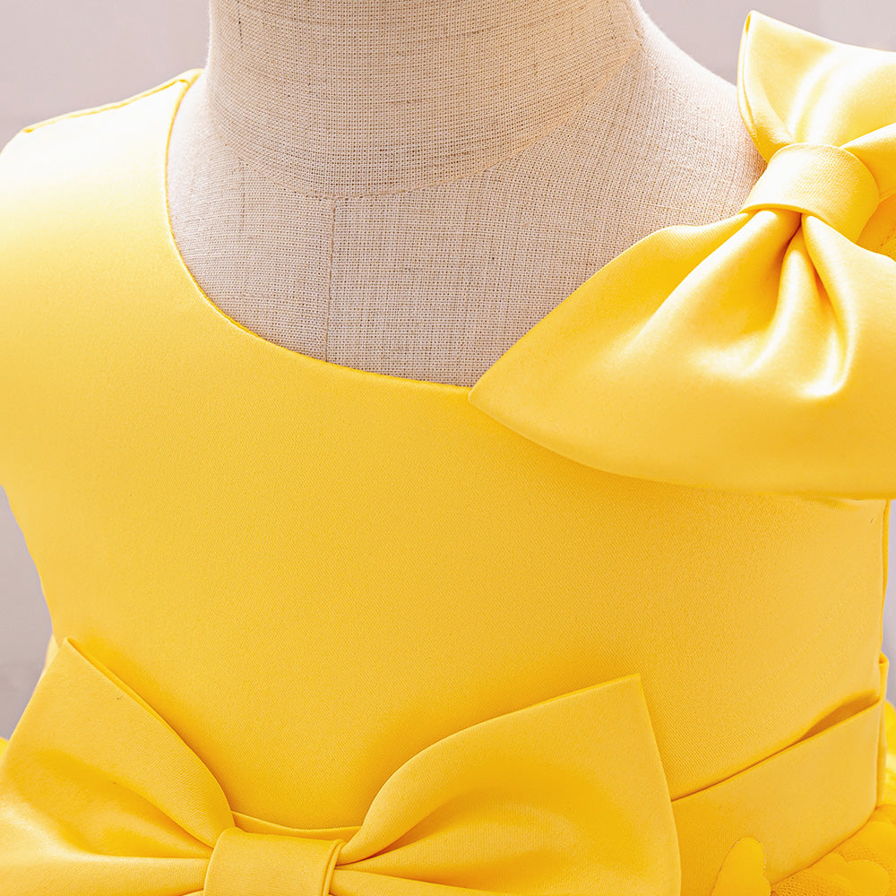 Sleeveless Applique Balloon Dress