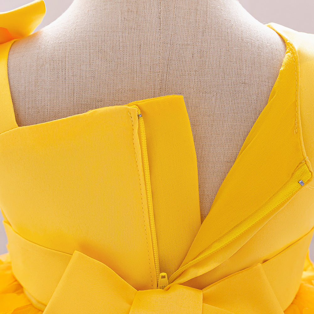 Sleeveless Applique Balloon Dress