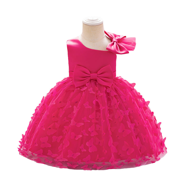 Girls Applique Fit & Flare Maxi Dress