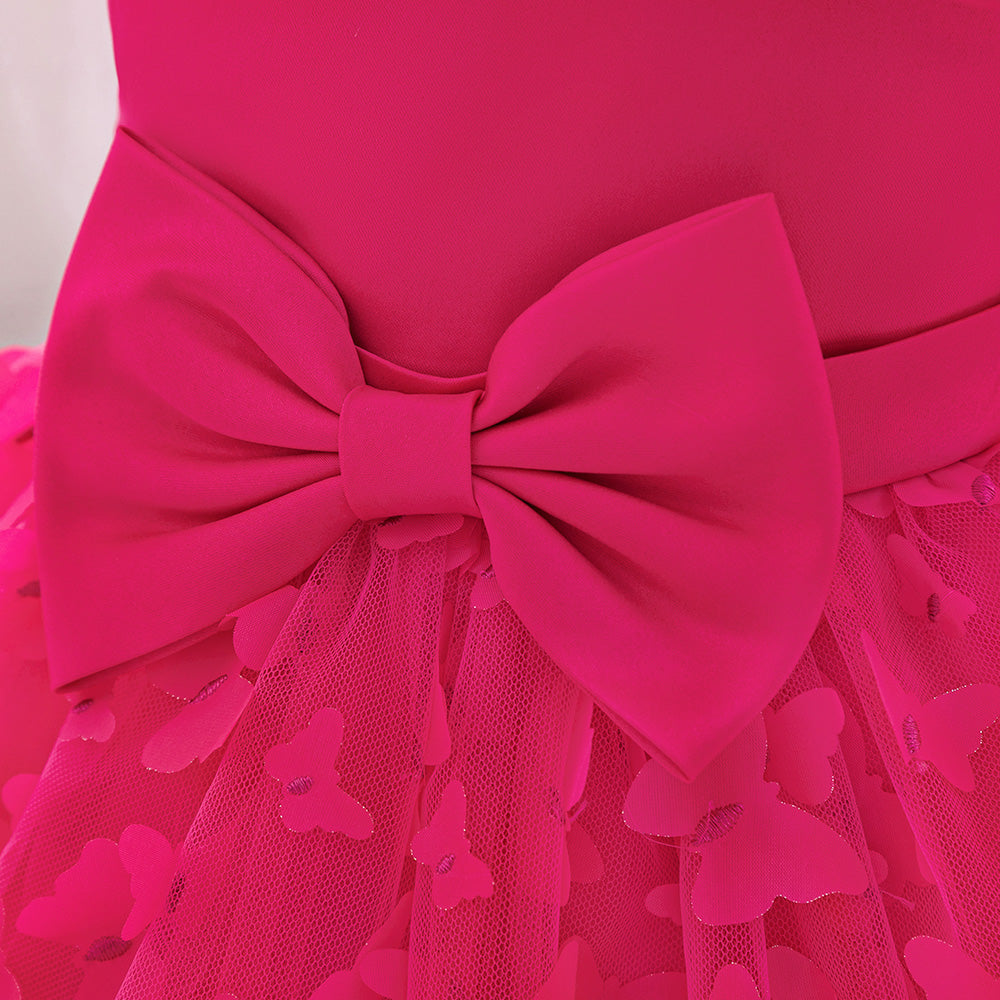 Girls Applique Fit & Flare Maxi Dress