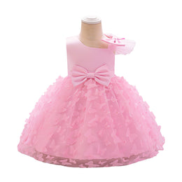 Round Neck Sleeveless Bow Balloon Dress