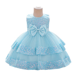 Girls Round Neck Baloon Dress