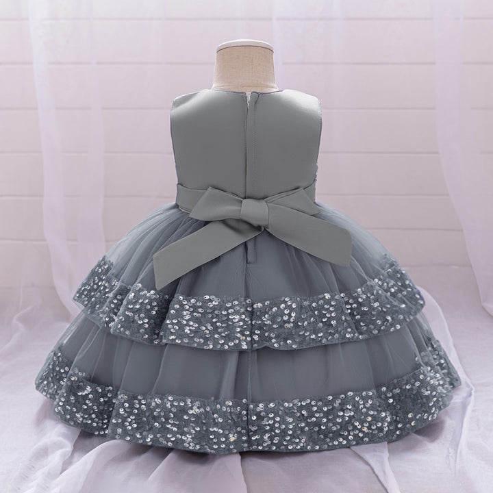 Girls Embellished Balloon Dress