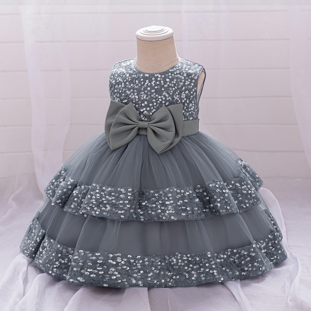 Girls Embellished Balloon Dress