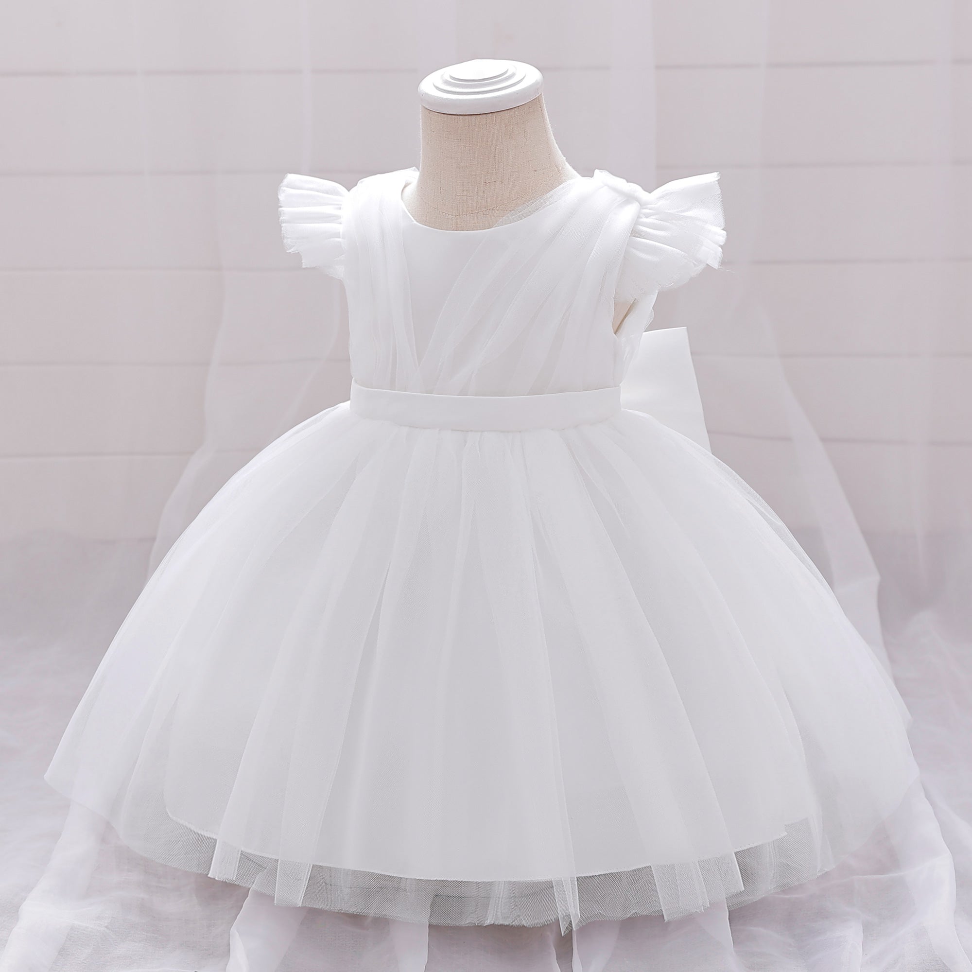 Girls Round Neck  A-Line Dress
