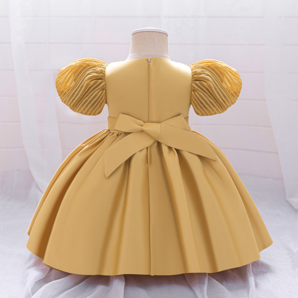 Puff Sleeve Fit & Flare Dress