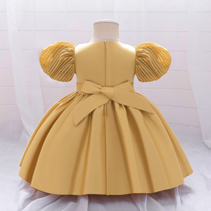 Puff Sleeve Fit & Flare Dress