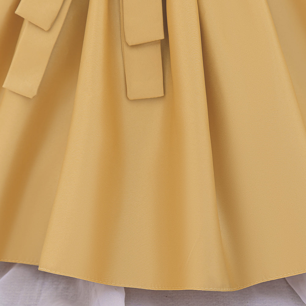 Puff Sleeve Fit & Flare Dress