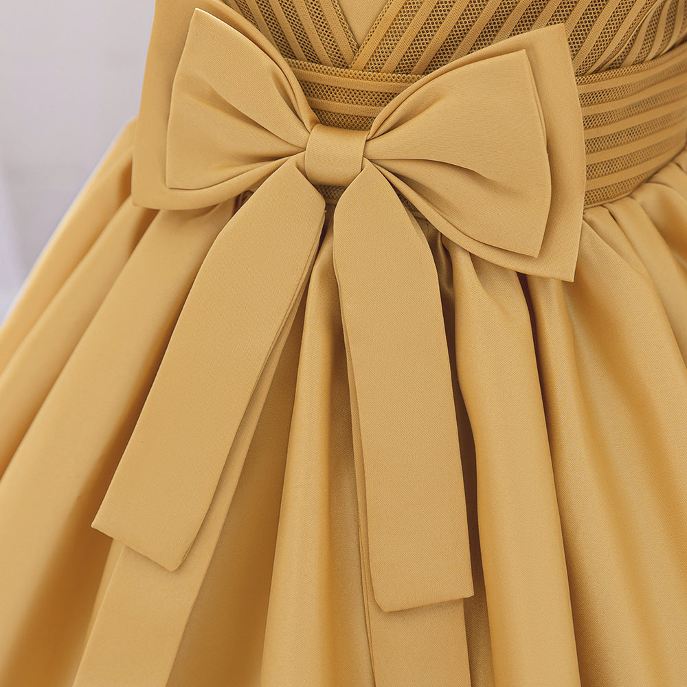 Puff Sleeve Fit & Flare Dress