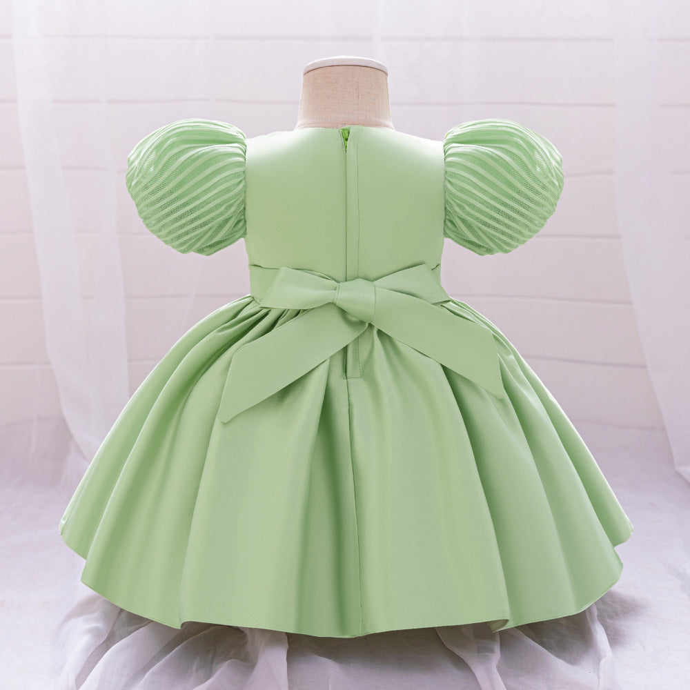 Puff Sleeve Fit & Flare Dress