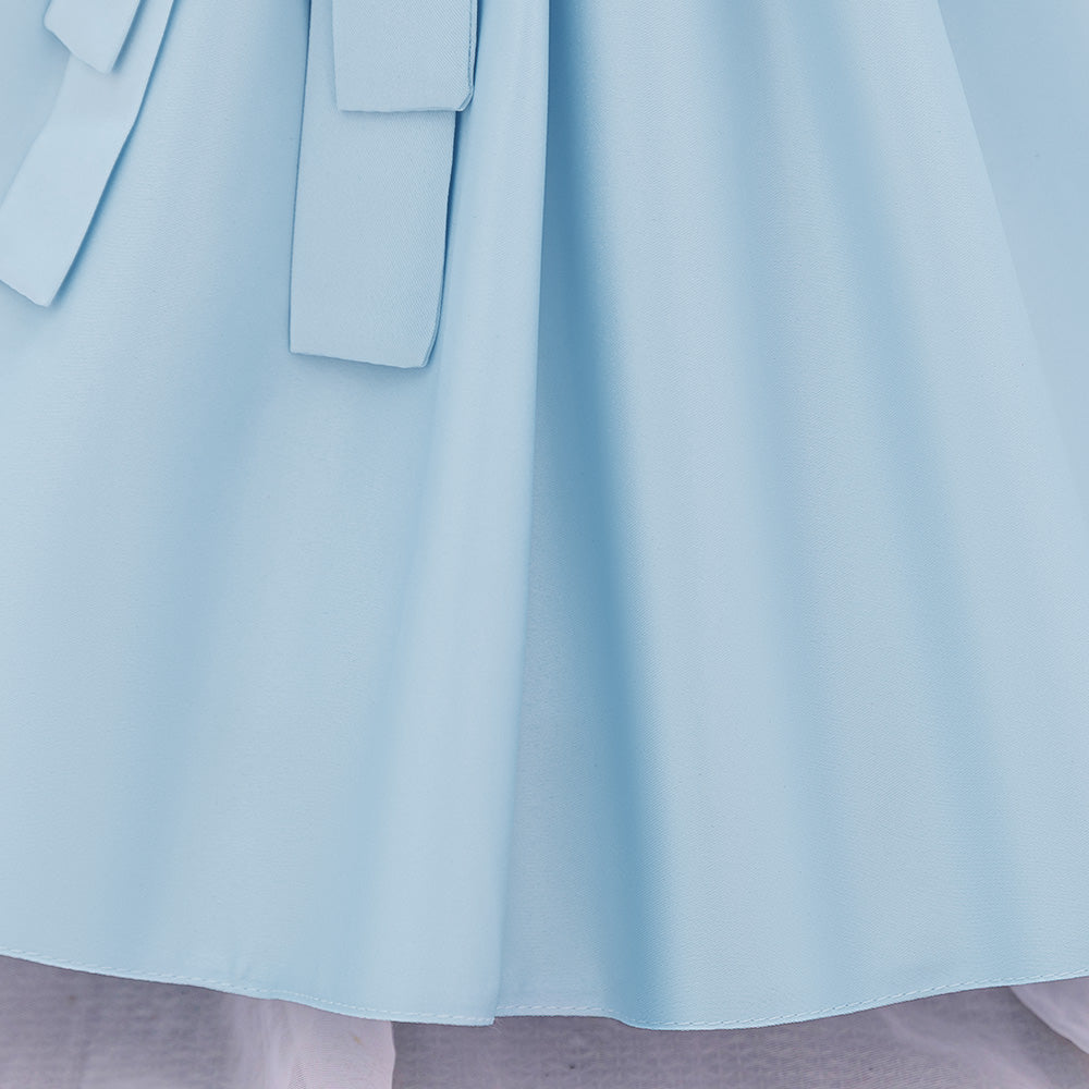 Girls Puff Sleeve Fit & Flare Dress