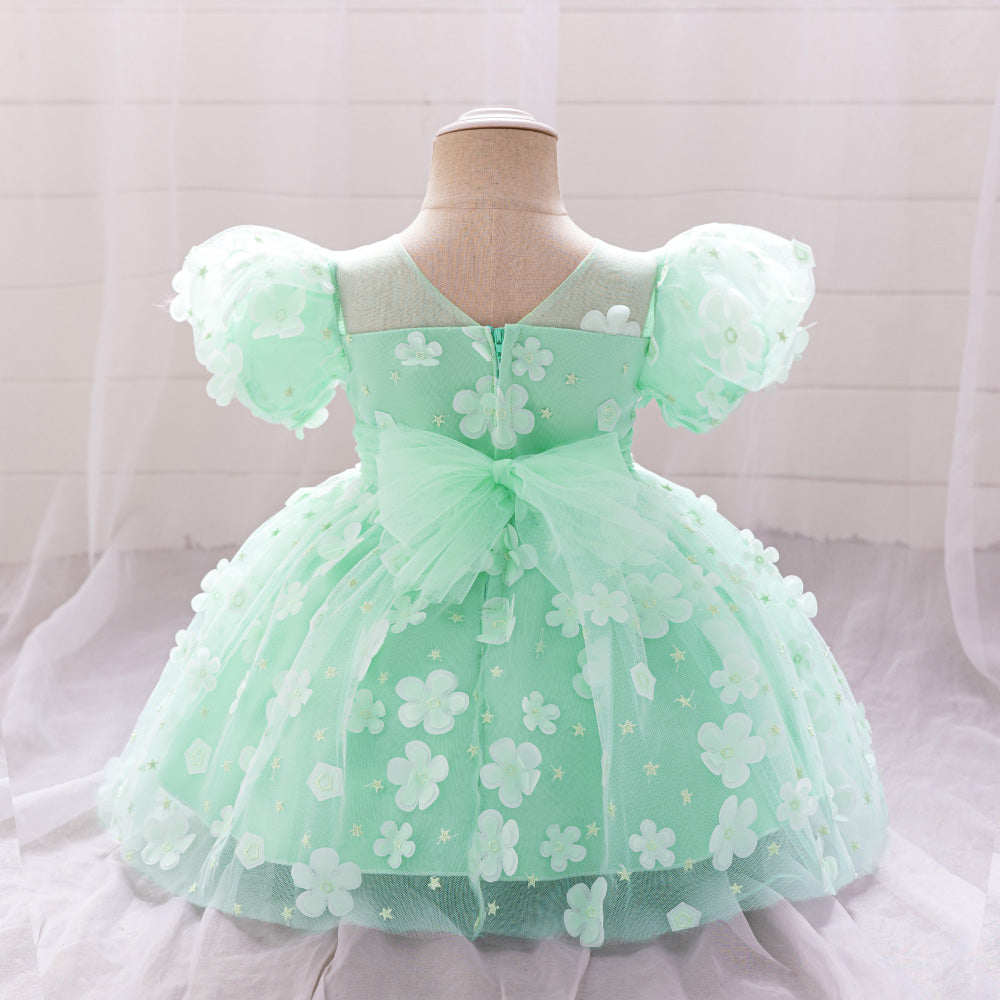 Puff Sleeve Fit & Flare Dress