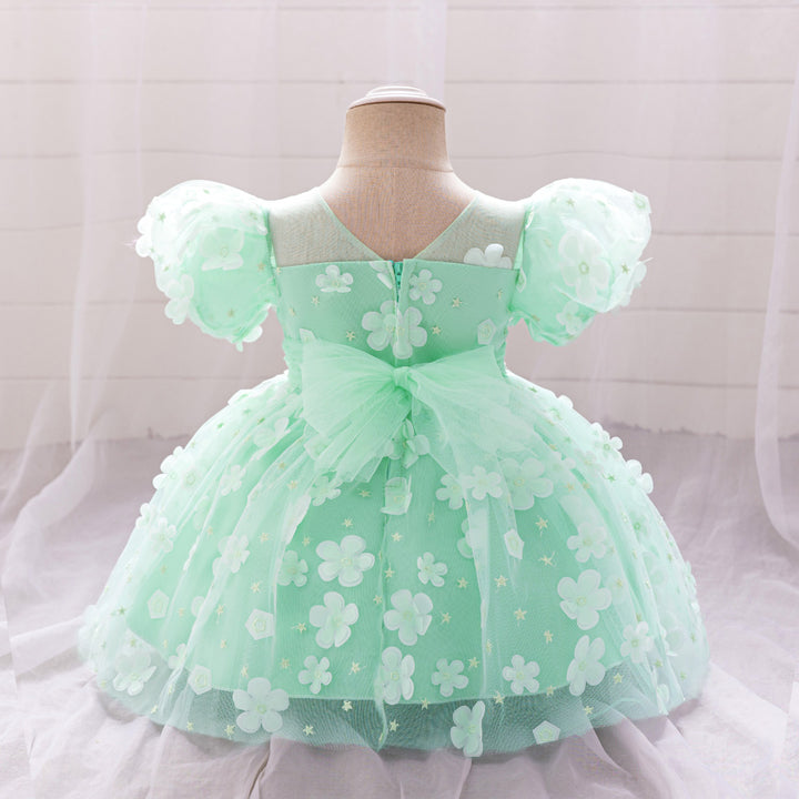 Puff Sleeve Fit & Flare Dress