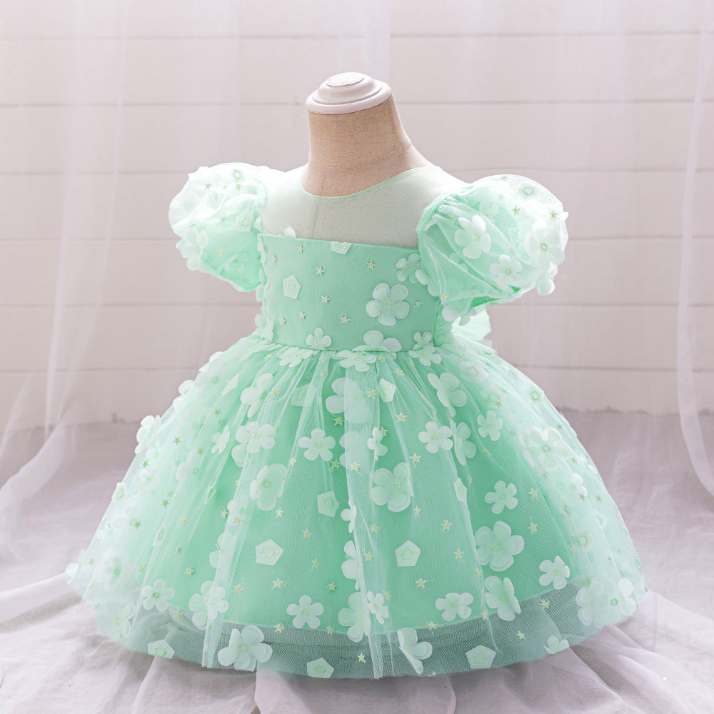 Puff Sleeve Fit & Flare Dress