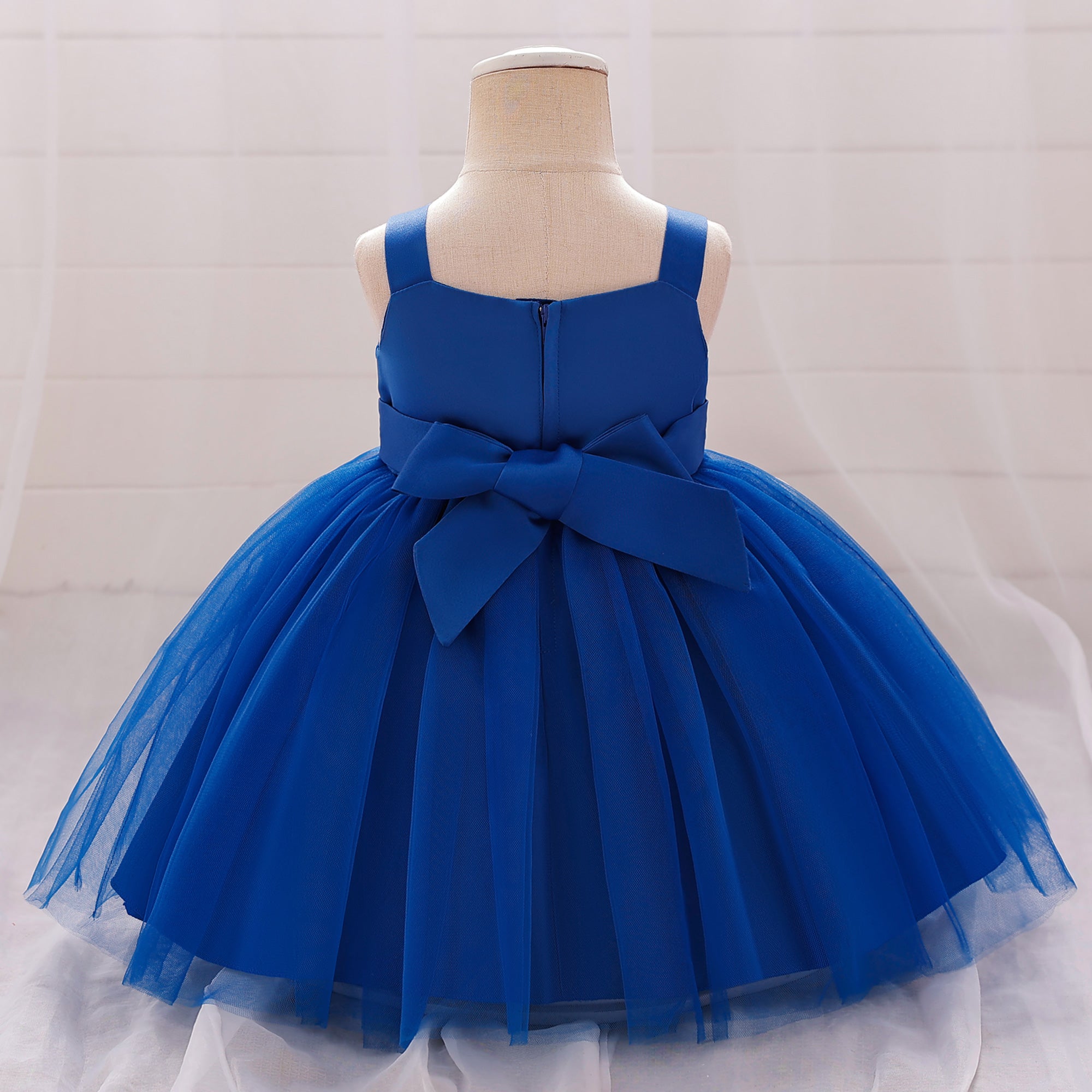 Girls Applique Gown Dress