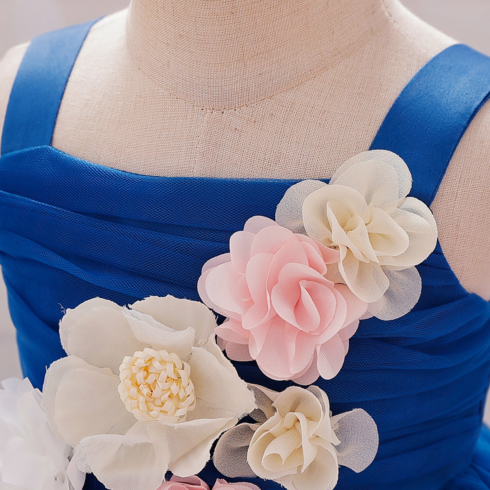 Girls Applique Gown Dress