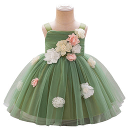 Girls Applique Balloon Dress