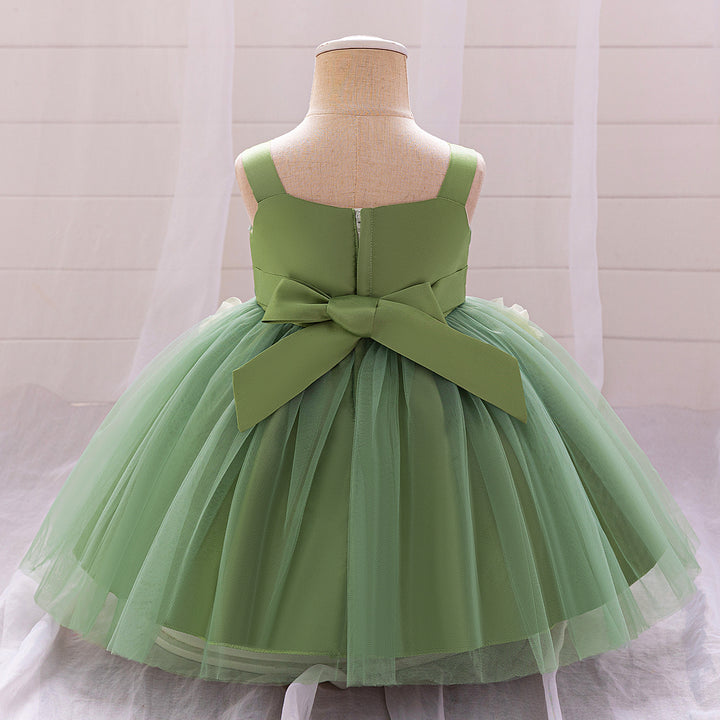 Girls Applique Balloon Dress