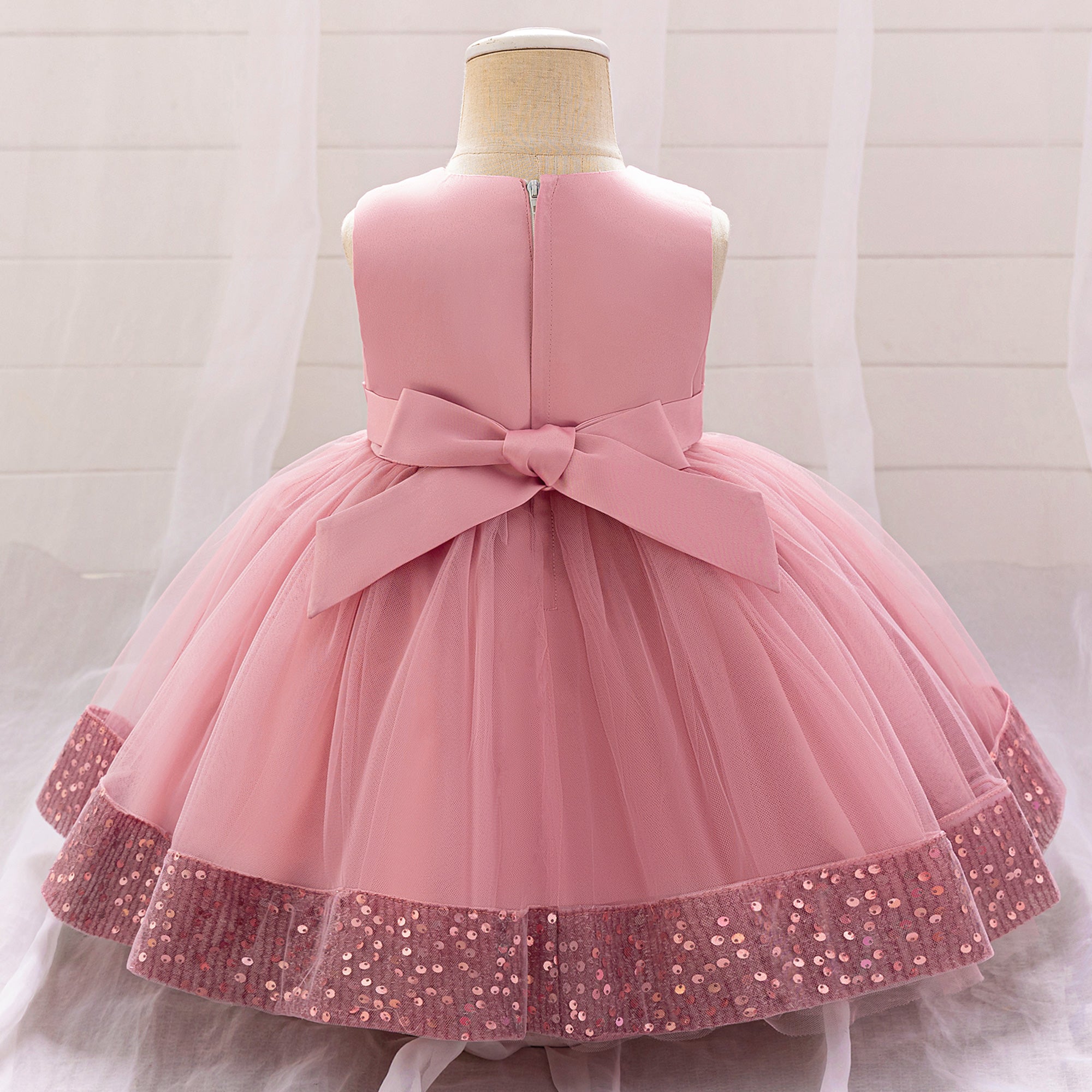 Girls Round Neck Fit & Flare Dress