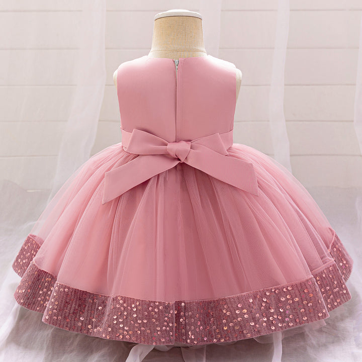Girls Round Neck Fit & Flare Dress