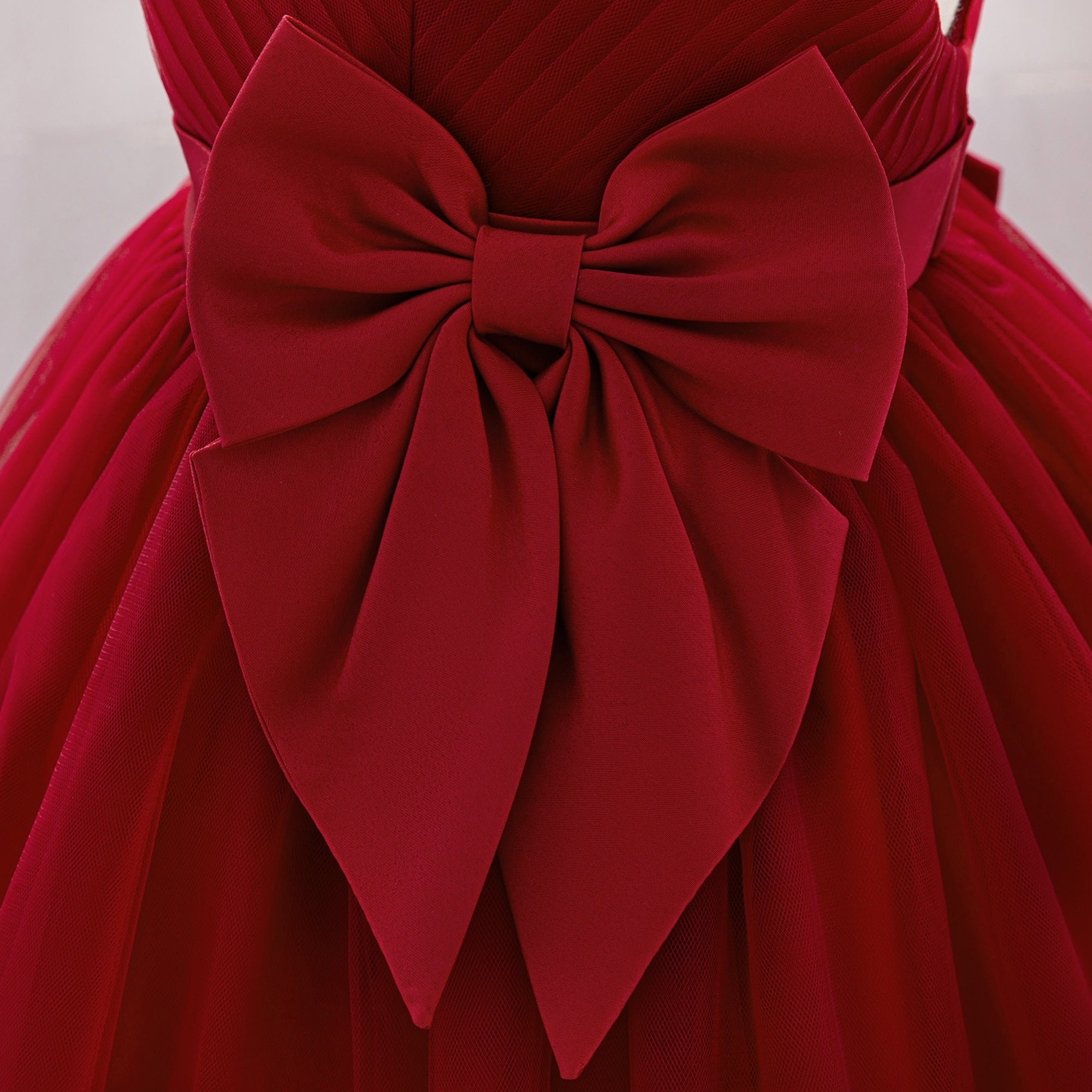 Girls Embellished Fit and Flare Dress With Bow