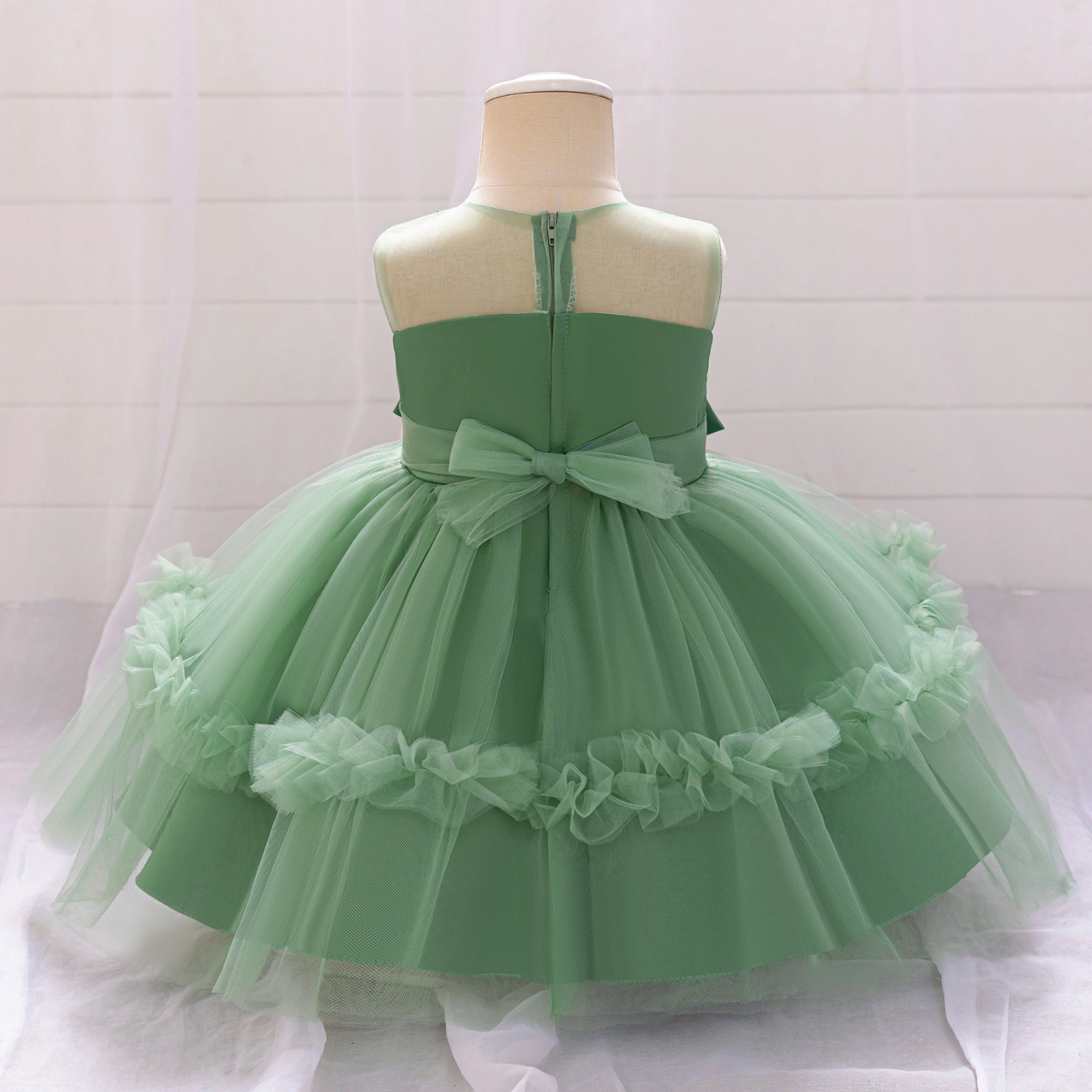 Girls Ruffled Fit and Flare Dress