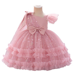 Girls Embellished Gown Above Knee Dress