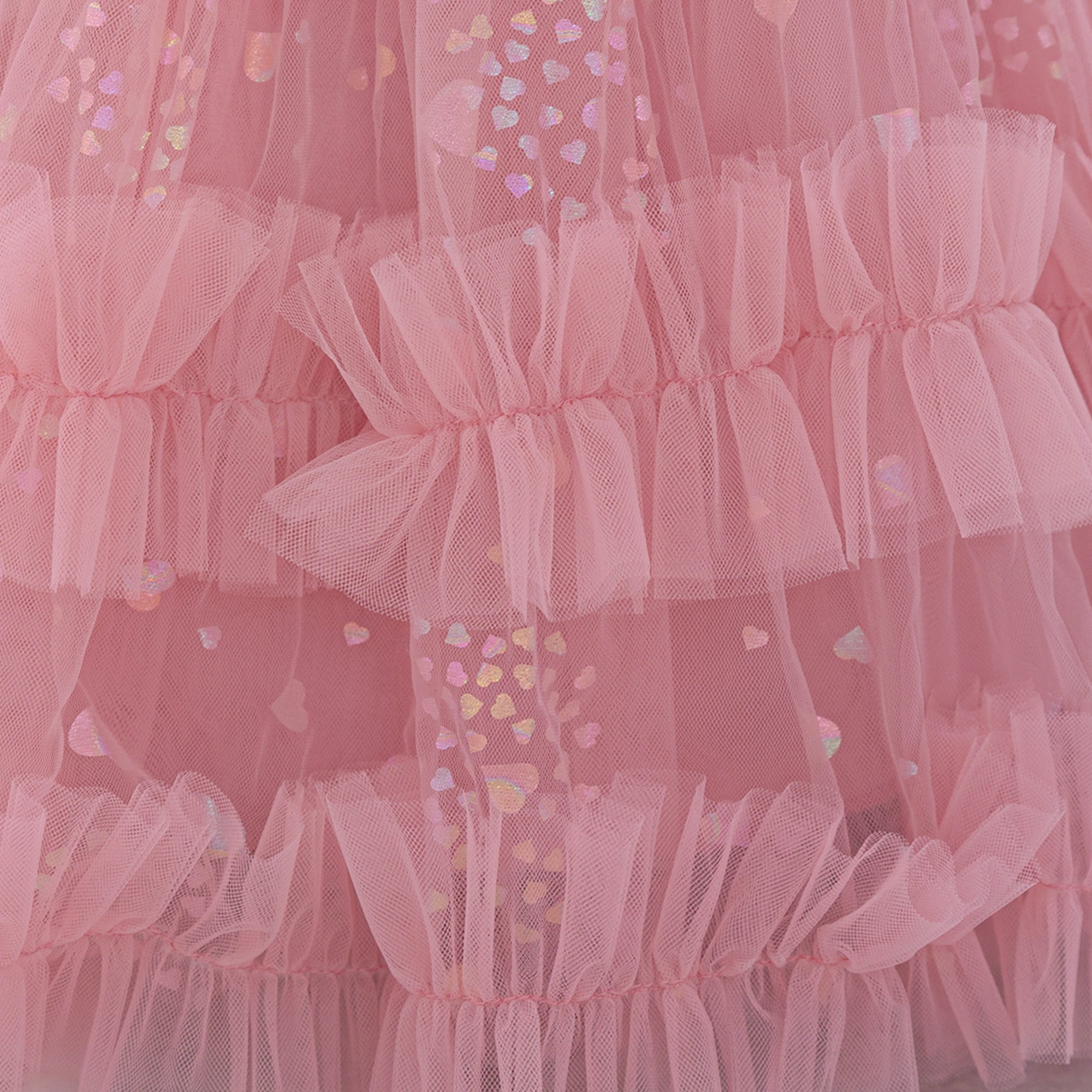 Girls Embellished Gown Above Knee Dress