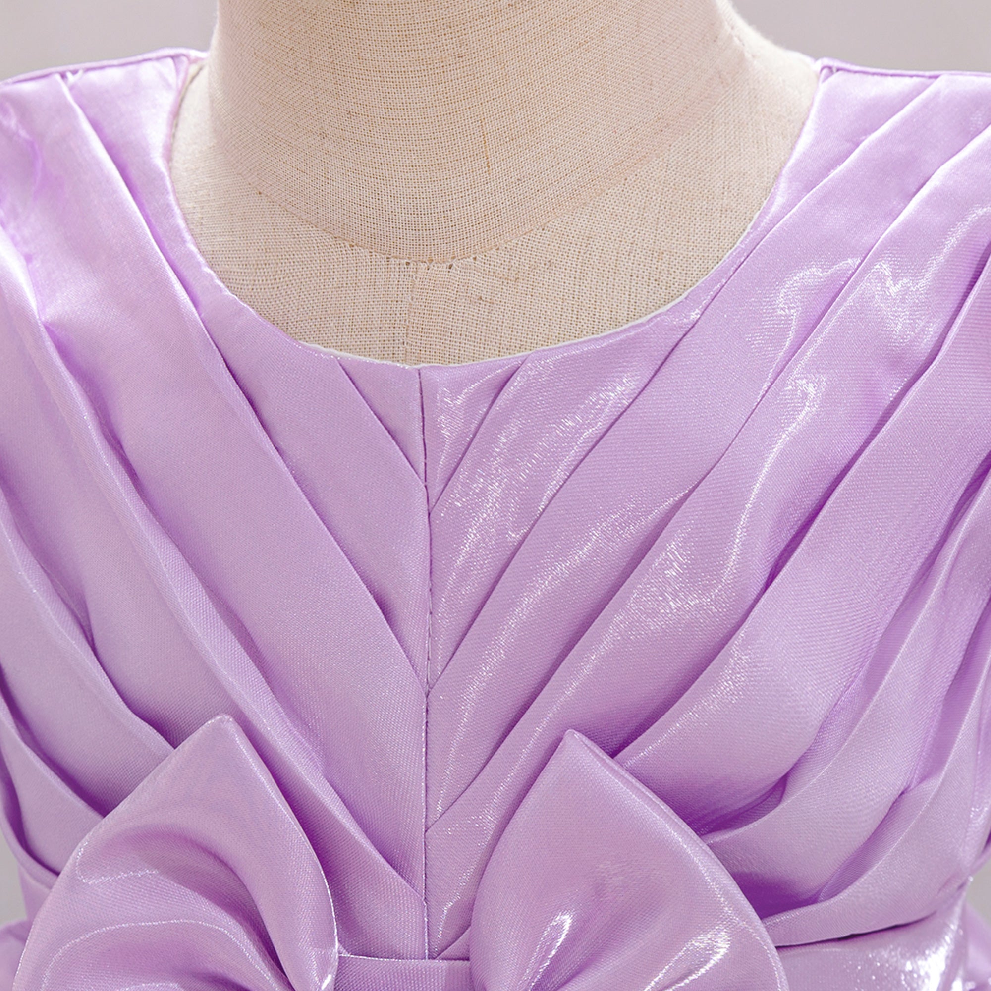 Girls Round Neck Gown Dress
