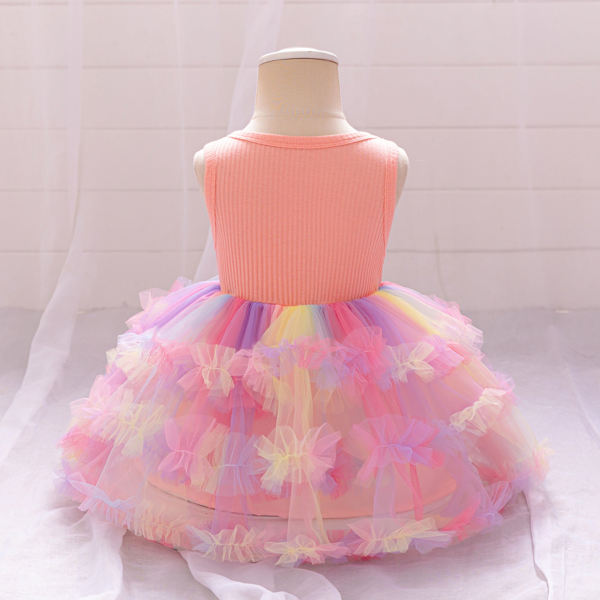 Girls Layered Balloon Dress