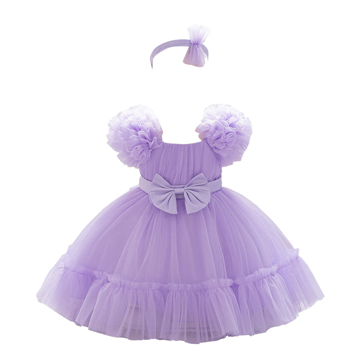 Girls  Net A-Line Midi Dress