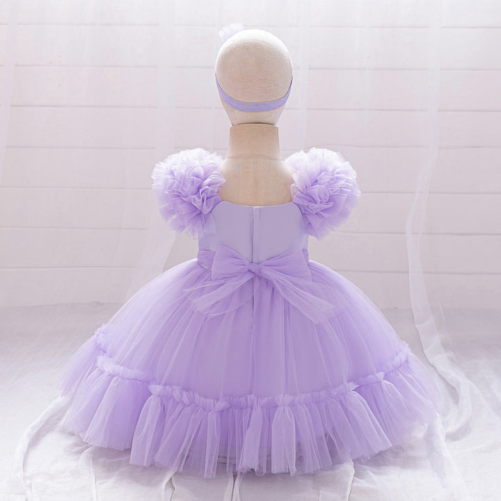 Girls  Net A-Line Midi Dress