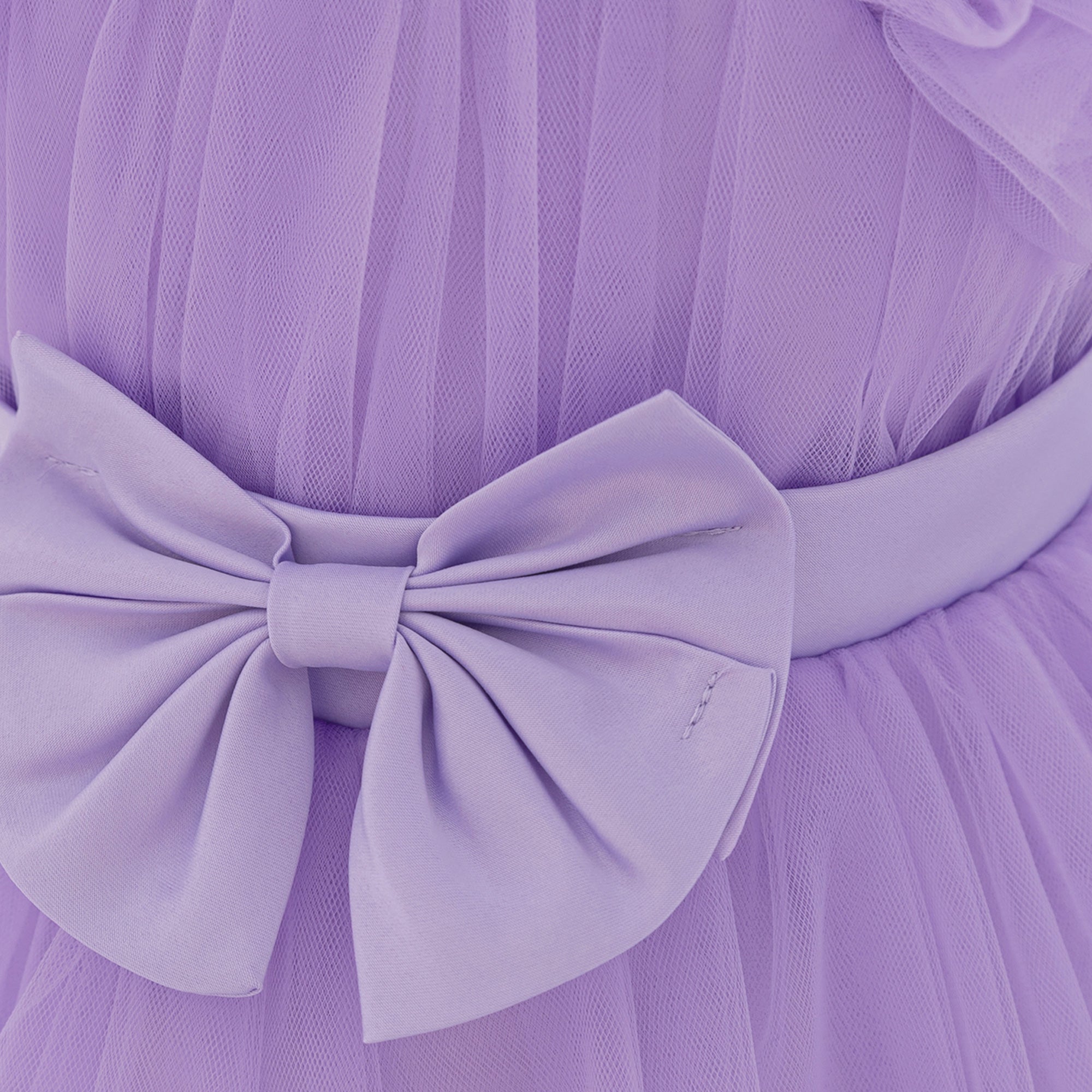 Girls  Net A-Line Midi Dress