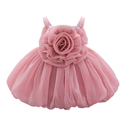 Girls Shoulder Straps Balloon Dress