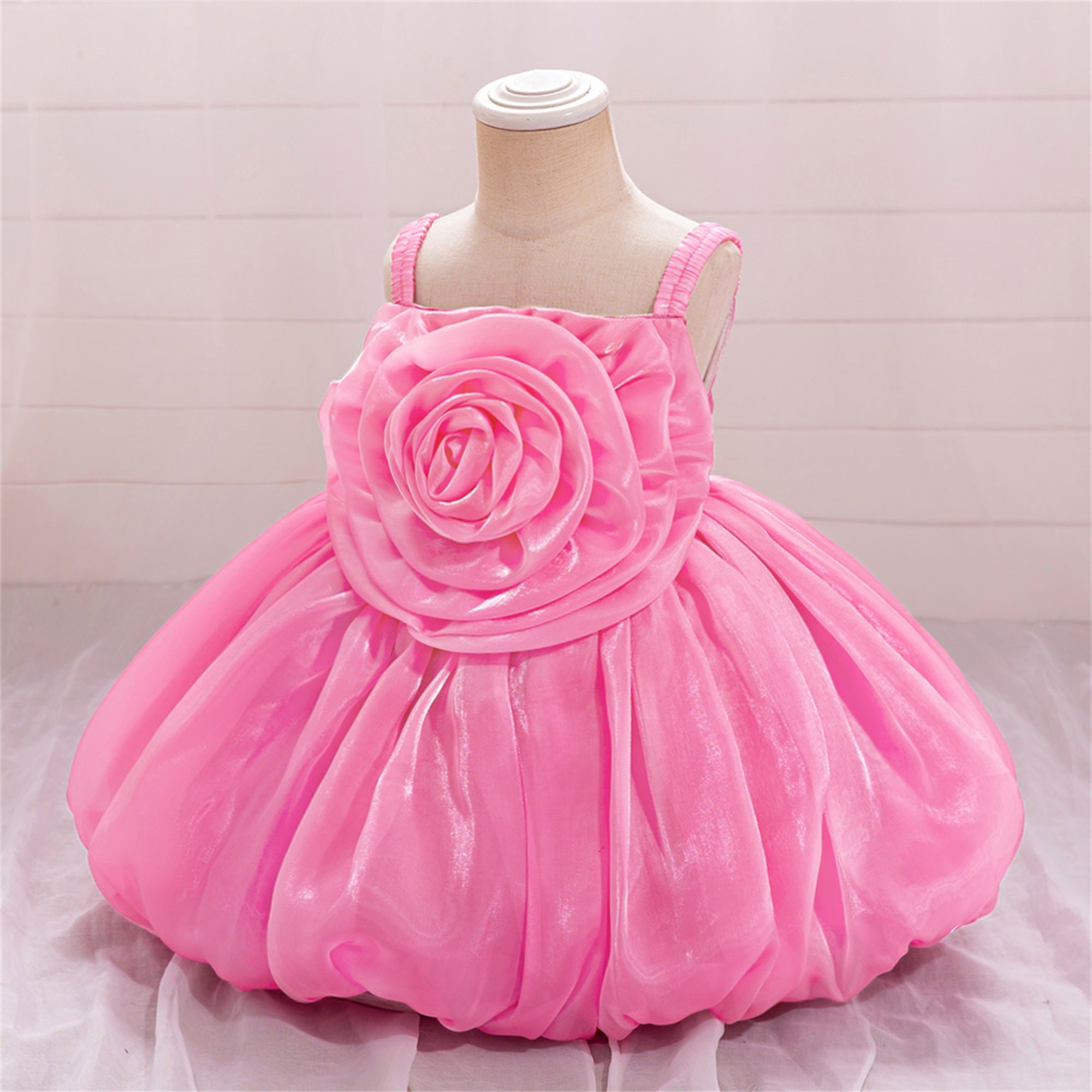 Girls Sleeveless Balloon Dress