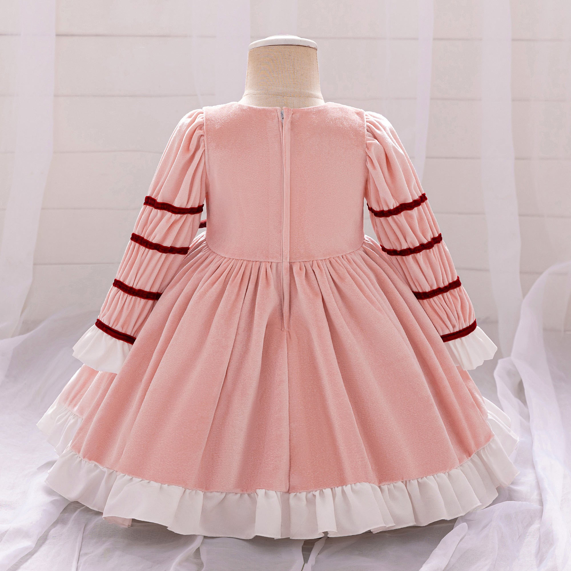Girls Square Neck Fit and Flare Dress
