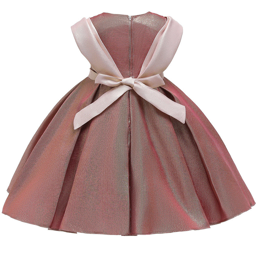 Pink Colourblocked Wrap Dress