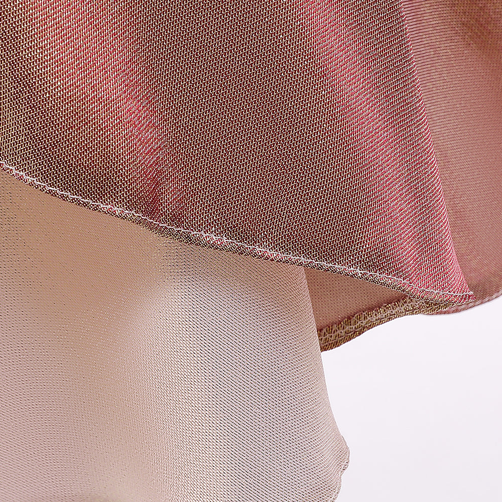 Pink Colourblocked Wrap Dress