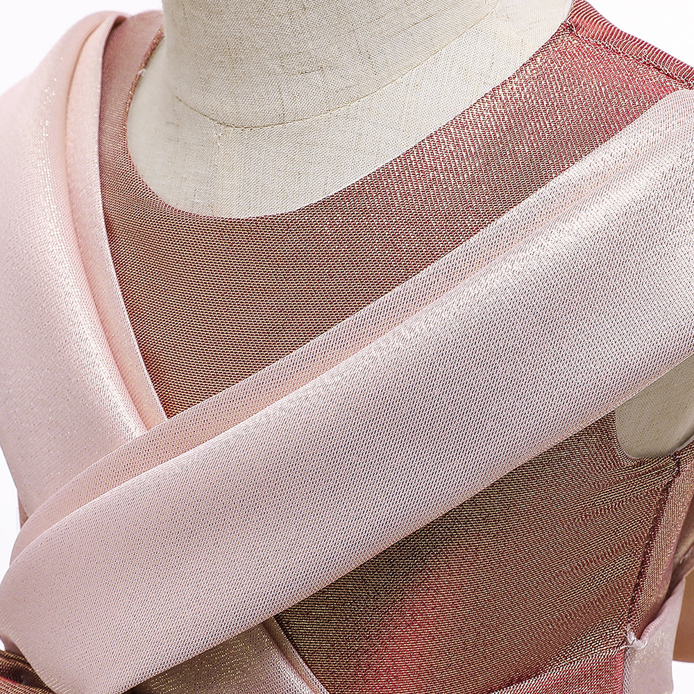 Pink Colourblocked Wrap Dress