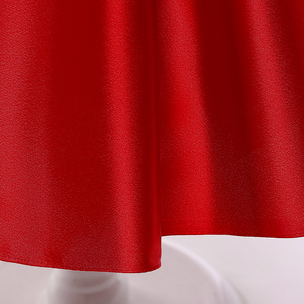 Girls Red  Applique Fit & Flare Maxi Dress