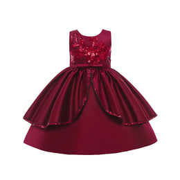 Girls Embellished Sleeveless Cotton Balloon Maxi Dress