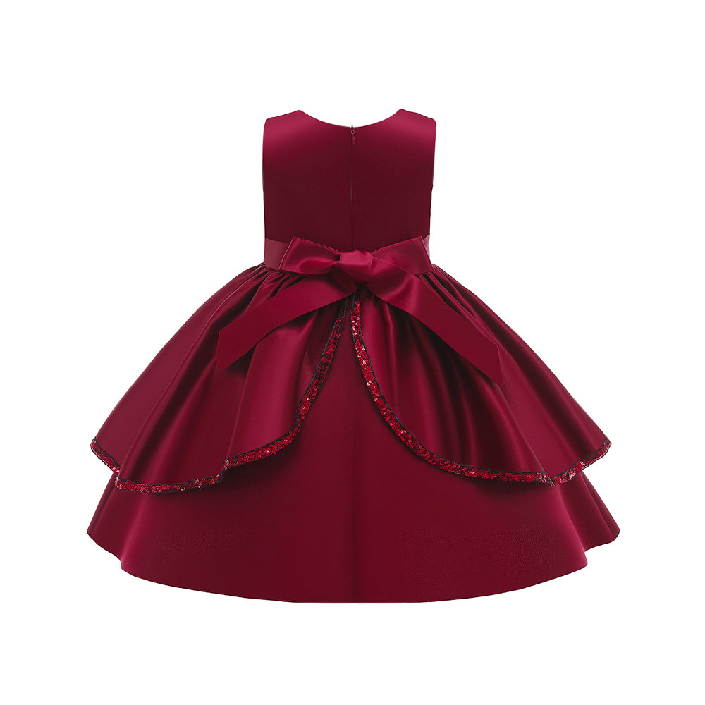 Girls Embellished Sleeveless Cotton Balloon Maxi Dress