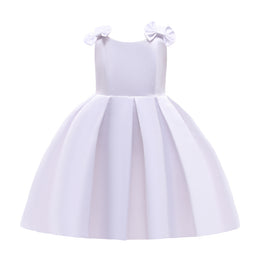 Girls White Balloon Party Dress