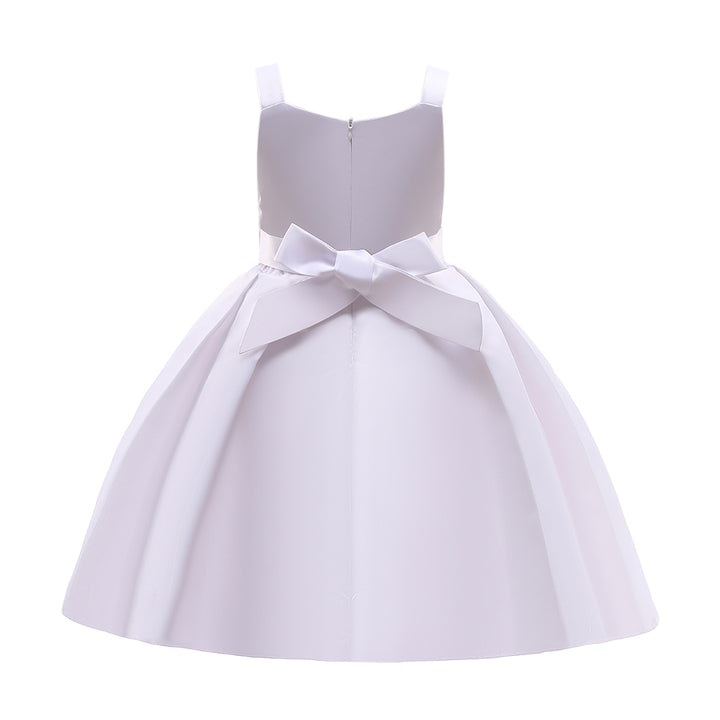Girls White Balloon Party Dress