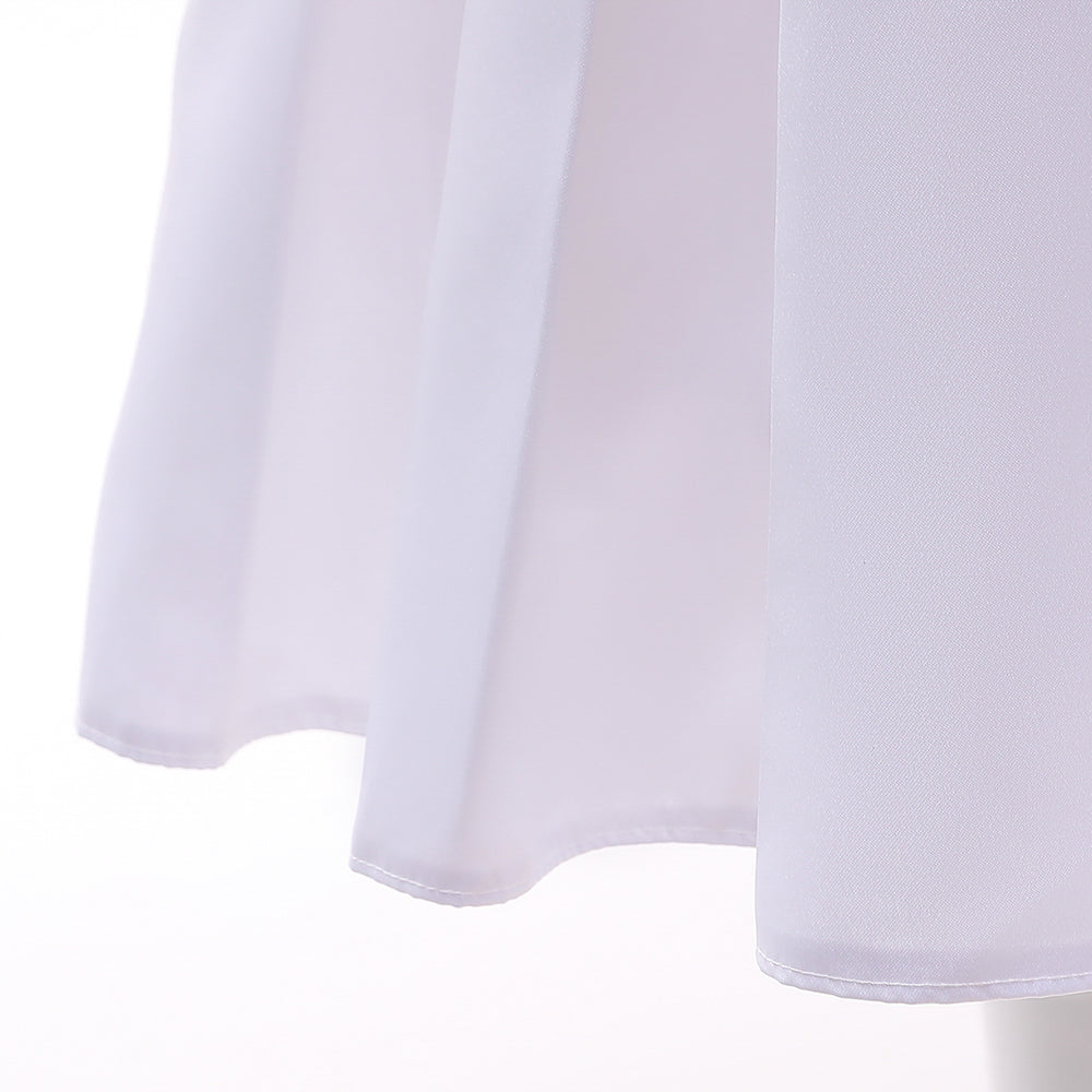 Girls White Balloon Party Dress