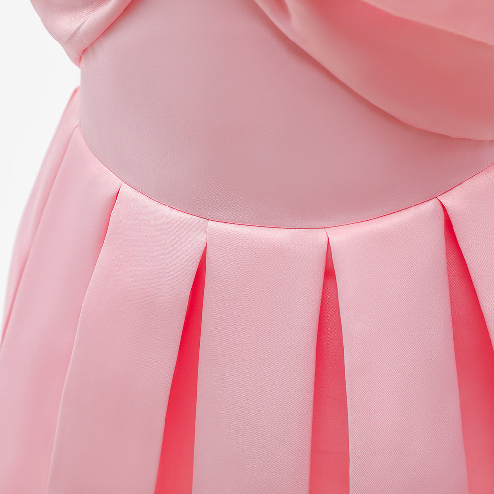 Shoulder Straps Sleeveless Pleated Fit & Flare Dress