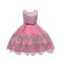 Pink & morning glory Embellished Maxi Dress