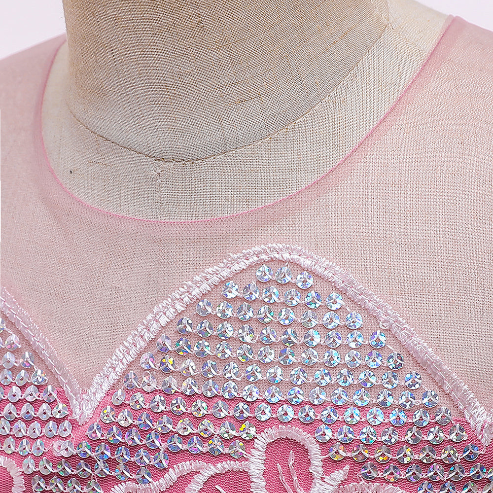 Pink & morning glory Embellished Maxi Dress
