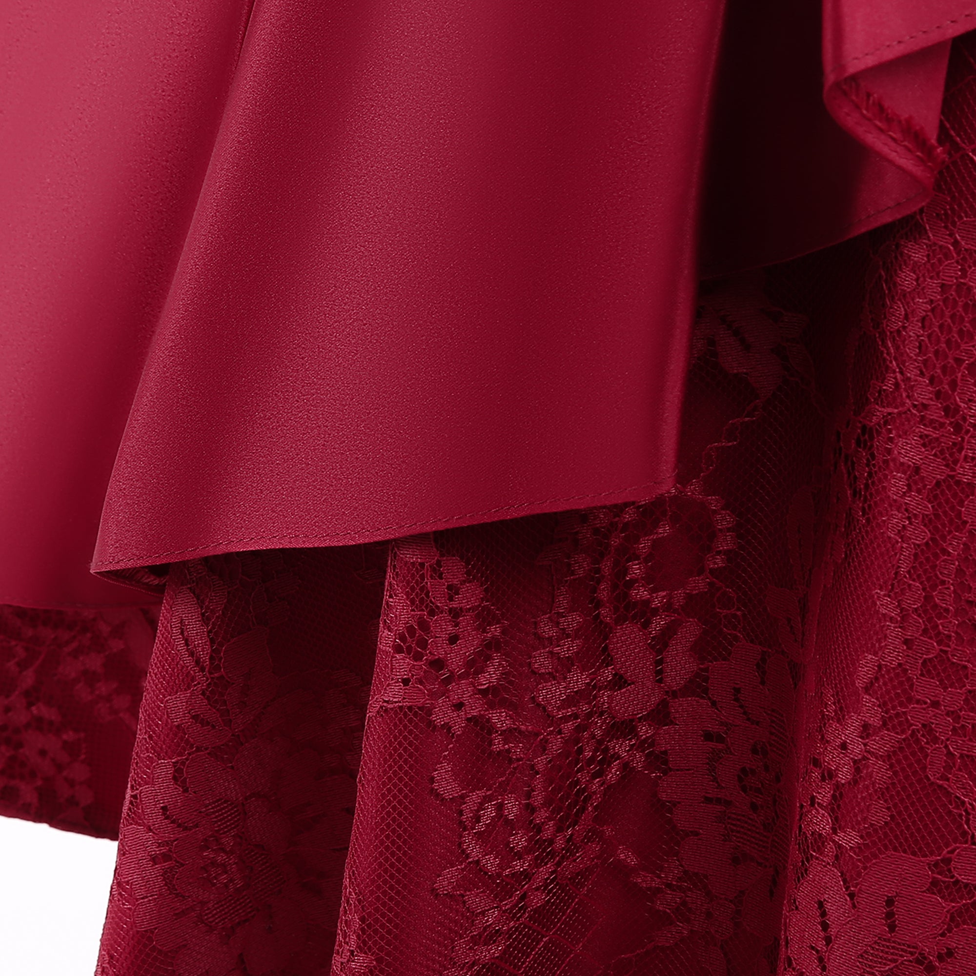 Girls Maroon Self Design Fit & Flare Midi Dress
